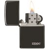 Zippo Windproof Lighter Ebony Finish w/Zippo Logo