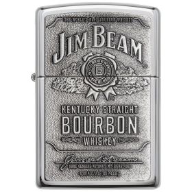 Zippo Windproof Lighter Jim Beam Pewter Emblem