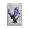 Zippo Windproof Lighter E-Star Award w/Patriotic Eagle Flag