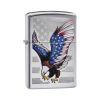 Zippo Windproof Lighter E-Star Award w/Patriotic Eagle Flag
