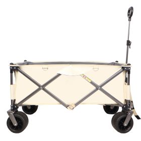 Folding Van, Heavy-duty Practical Beach Cart For Sand, With Large Wheels, Adjustable Handles And Drink Holders, Suitable For Shopping, Camping, Garden