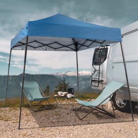 6X6ft Sky Blue Diagonal Band Outdoor Canopy