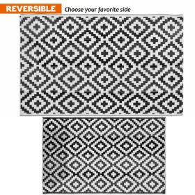 6 X 9ft Camping Carpet, Black And White,shipped From Amazon, Banned From Wal Mart, Not Shipped On Weekends