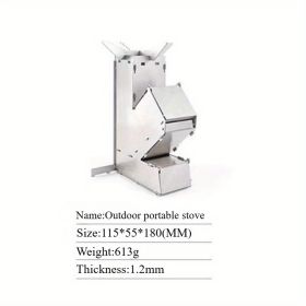 Portable Rocket Stove For Camping And Travel,Compact Foldable Design With Instant Setup