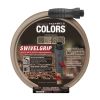 FlexzillaÂ® Colorsâ„¢ SwivelGripÂ® Garden Hose 5/8" x 50' 3/4"-11 1/2 GHT Fittings Brown Mulch(Boxed)