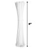 Installation Solutions 8" Wire Ties - White (100 per Bag)