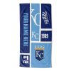 [Personalization Only] OFFICIAL MLB Colorblock Personalized Beach Towel - Royals