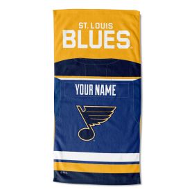 [Personalization Only] OFFICIAL NHL Jersey Beach Towel - Blues