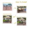 Outdoor 11x 11Ft Pop Up Gazebo Canopy With Removable Zipper Netting,2-Tier Soft Top Event Tent,Suitable For Patio Backyard Garden Camping Area,Coffee