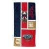 [Personalization Only] OFFICIAL NBA Colorblock Personalized Beach Towel - New Orleans Pelicans