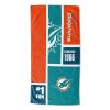 [Personalization Only] OFFICIAL NFL Colorblock Personalized Beach Towel - Dolphins