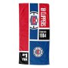 [Personalization Only] OFFICIAL NBA Colorblock Personalized Beach Towel - Los Angeles Clippers
