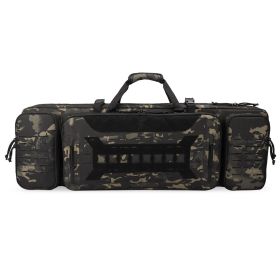 VOTAGOO Double Rifle Case Gun Bag, Safely Long-Barrel Firearm Transportation Cases Locks, All-Weather Soft Tactical Range Bag (Option: Dark Camo-36inches)