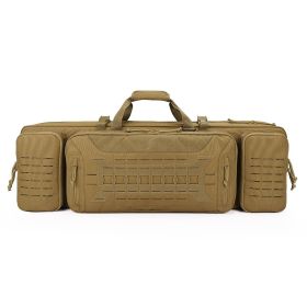 VOTAGOO Double Rifle Case Gun Bag, Safely Long-Barrel Firearm Transportation Cases Locks, All-Weather Soft Tactical Range Bag (Option: Tan-42inches)