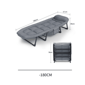 ATORPOK All In One Camping Cot For Adults Heavy Duty 450 Lbs Capacity, Portable Folding Bed With Built In Cushion Pillow, Lightweight Compact Design I (Option: 180CM)